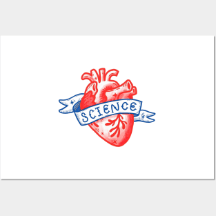 Science Heart. I love science. Posters and Art